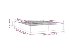 vidaXL Massivholzbett 200x200 cm1279613* Betten