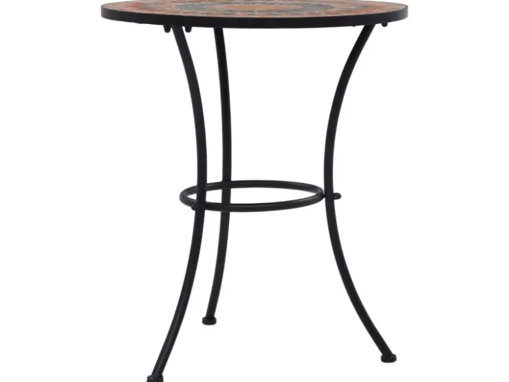 vidaXL Mosaik-Bistrotisch Orange/Grau 60 cm Keramik 46717