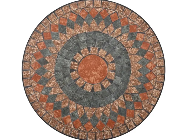 vidaXL Mosaik-Bistrotisch Orange/Grau 60 cm Keramik 46717