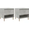 vidaXL Nachttische 2 Stk Betongrau 50x46x50 cm Holzwerkstoff* Tische