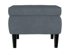 vidaXL Ohrensessel mit Hocker Dunkelgrau Samt* Sessel