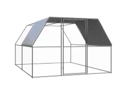 vidaXL Outdoor-Hühnerkäfig 3x4x2 m Verzinkter Stahl Modell 2* Kleintierbedarf