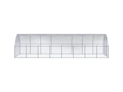 vidaXL Outdoor-Hühnerstall 3x8x2 m Verzinkter Stahl Modell 1