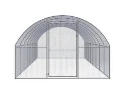 vidaXL Outdoor-Hühnerstall 3x8x2 m Verzinkter Stahl Modell 1