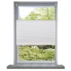 vidaXL Plissee Faltrollo Rollo Jalousie Plisseerollo klemmen 40x200cm Weiß
