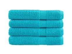 vidaXL Premium-Handtücher 4 Stk Türkis 100x200 600g/m2 100% Baumwolle* Bettwäsche