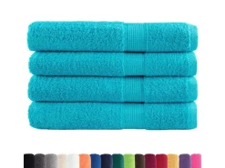 vidaXL Premium-Handtücher 4 Stk Türkis 100x200 600g/m2 100% Baumwolle* Bettwäsche