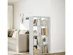 vidaXL Raumteiler Bücherregal Weiß 69,5 x 29 x 137,5 cm Holzwerkstoff 858021