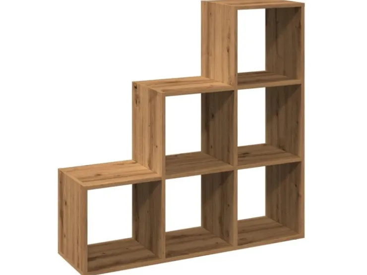 vidaXL Raumteiler-Bücherregal 3 Etagen Artisan-Eiche 99x29x99 cm 857966* Bücherregale