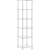 vidaXL Regal mit 6 Ablagen Transparent 40x40x160 cm Hartglas