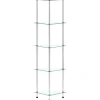vidaXL Regal mit 5 Ablagen Transparent 30x30x130 cm Hartglas