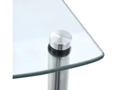 vidaXL Regal mit 5 Ablagen Transparent 30x30x130 cm Hartglas