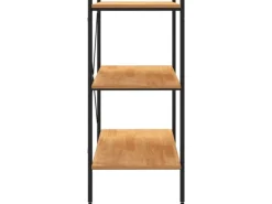 vidaXL Regal mit 3 Böden Schwarz und Eiche-Optik 80x40x92 cm* Holzregale