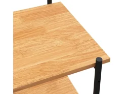 vidaXL Regal mit 3 Böden Schwarz und Eiche-Optik 80x40x92 cm* Holzregale
