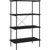 vidaXL Regal mit 4 Böden Schwarz 80x40x130 cm