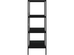 vidaXL Regal mit 4 Böden Schwarz 80x40x130 cm
