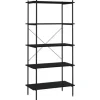 vidaXL Regal mit 5 Böden Schwarz 80x40x163 cm* Büroregale