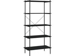 vidaXL Regal mit 5 Böden Schwarz 80x40x163 cm* Büroregale