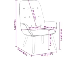 vidaXL Relaxsessel Blau Stoff 4102646