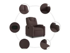 vidaXL Relaxsessel Dunkelbraun Stoff Modell 28* Sessel