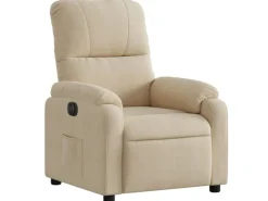 vidaXL Relaxsessel Elektrisch Creme Mikrofasergewebe Modell 4* Sessel