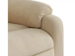 vidaXL Relaxsessel Elektrisch Creme Mikrofasergewebe Modell 4* Sessel