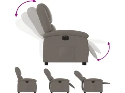 vidaXL Relaxsessel Elektrisch Taupe Stoff Modell 23* Sessel