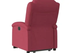 vidaXL Relaxsessel mit Aufstehhilfe Elektrisch Weißrot Stoff Modell 7