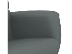 vidaXL Relaxsessel mit Fußhocker Grau Kunstleder Modell 5* Hocker|Sessel