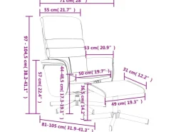 vidaXL Relaxsessel mit Fußhocker Grau Kunstleder Modell 5* Hocker|Sessel