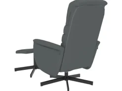 vidaXL Relaxsessel mit Fußhocker Grau Kunstleder Modell 5* Hocker|Sessel