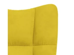 vidaXL Relaxsessel mit Hocker Senfgelb Samt Modell 6