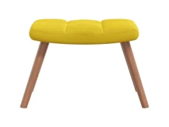 vidaXL Relaxsessel mit Hocker Senfgelb Samt Modell 6