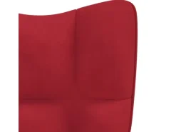 vidaXL Relaxsessel mit Hocker Weißrot Samt Modell 5* Sessel|Hocker
