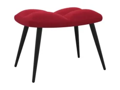 vidaXL Relaxsessel mit Hocker Weißrot Samt Modell 5* Sessel|Hocker