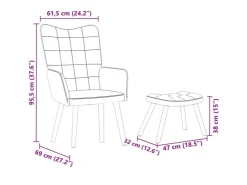 vidaXL Relaxsessel mit Hocker Samt 4016830