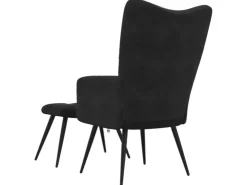 vidaXL Relaxsessel mit Hocker Schwarz Samt Modell 5* Sessel|Hocker