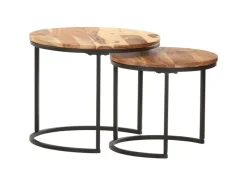 vidaXL Satztische 2 Stk. Massivholz Akazie Modell 1* Tische