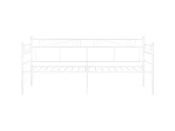 vidaXL Schlafsofa Bettgestell Weiß Metall 90x200 cm650976