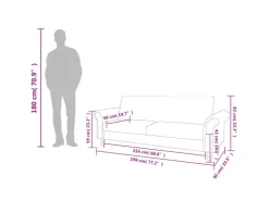 vidaXL Schlafsofa mit Armlehnen Kunstleder braun