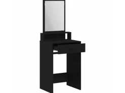 vidaXL Schminktisch mit Regal Schwarz Eichen-Optik 50 x 41 x 140 cm 865128* Regale Schwarz