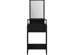 vidaXL Schminktisch mit Regal Schwarz Eichen-Optik 50 x 41 x 140 cm 865128* Regale Schwarz