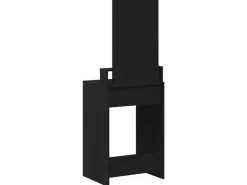 vidaXL Schminktisch mit Regal Schwarz Eichen-Optik 50 x 41 x 140 cm 865128* Regale Schwarz