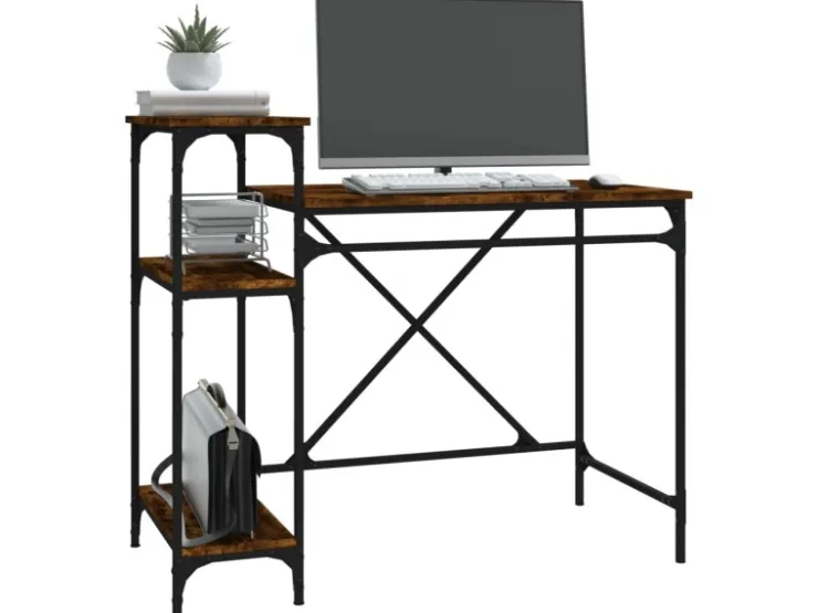 vidaXL Schreibtisch mit Regal Räuchereiche 105x50x90 cm Holzwerkstoff 826716* Weitere Regale