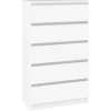 vidaXL Schubladenschrank Weiß 60x36x103 cm Holzwerkstoff