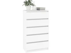 vidaXL Schubladenschrank Weiß 60x36x103 cm Holzwerkstoff