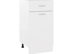 vidaXL Schubunterschrank Weiß 40x46x81,5 cm Holzwerkstoff