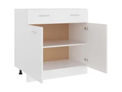 vidaXL Schubunterschrank Weiß 80x46x81,5 cm Holzwerkstoff