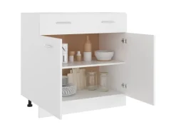 vidaXL Schubunterschrank Weiß 80x46x81,5 cm Holzwerkstoff