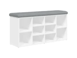 vidaXL Schuhbank Weiß 102x32x50 cm Holzwerkstoff
